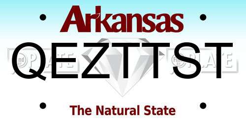 QEZTTST Arkansas License Plate