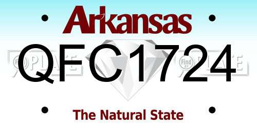 QFC1724 Arkansas License Plate