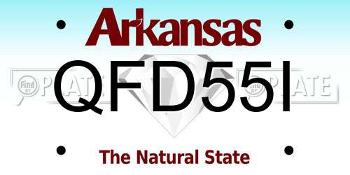 QFD55I Arkansas License Plate