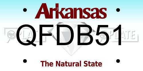 QFDB51 Arkansas License Plate