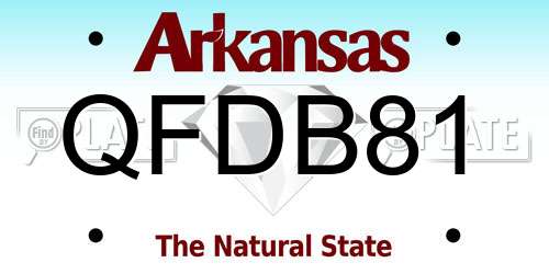 QFDB81 Arkansas License Plate