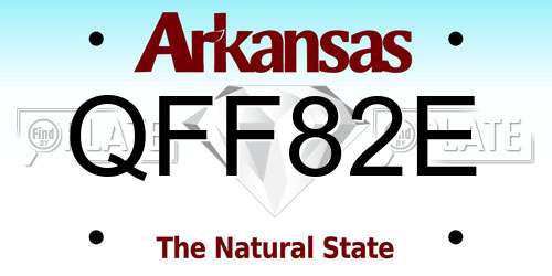 QFF82E Arkansas License Plate