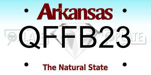 QFFB23 Arkansas License Plate