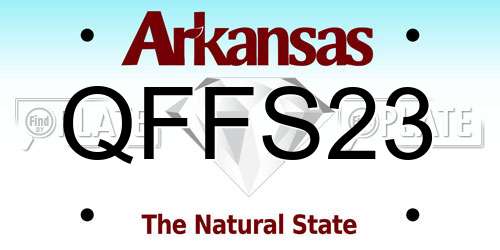 QFFS23 Arkansas License Plate