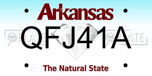 QFJ41A Arkansas License Plate