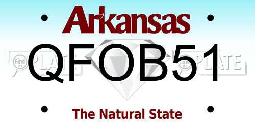 QFOB51 Arkansas License Plate