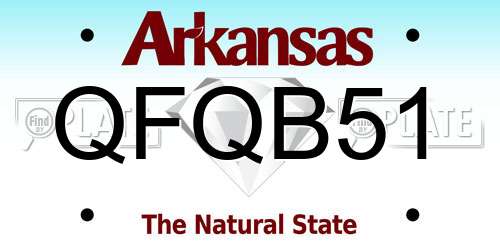 QFQB51 Arkansas License Plate