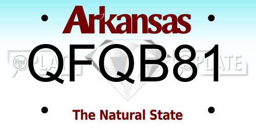 QFQB81 Arkansas License Plate