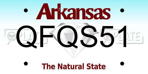 QFQS51 Arkansas License Plate