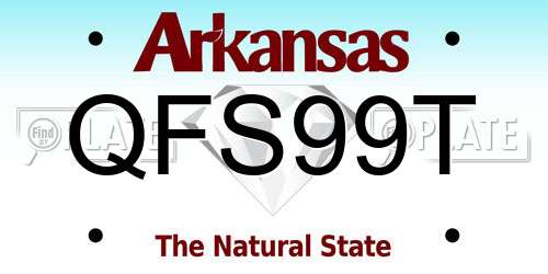 QFS99T Arkansas License Plate