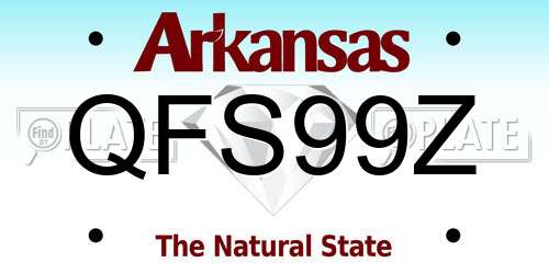 QFS99Z Arkansas License Plate