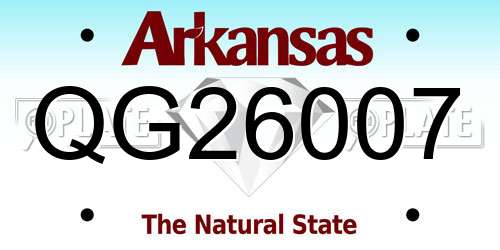 QG26007 Arkansas License Plate
