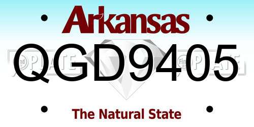 QGD9405 Arkansas License Plate