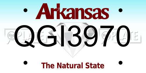 QGI3970 Arkansas License Plate