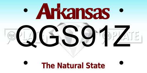 QGS91Z Arkansas License Plate