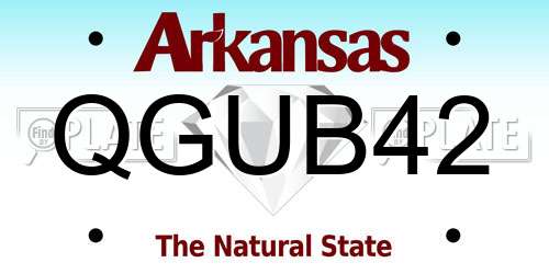 QGUB42 Arkansas License Plate