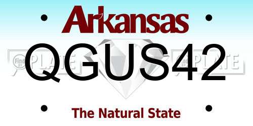 QGUS42 Arkansas License Plate