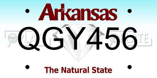 QGY456 Arkansas License Plate