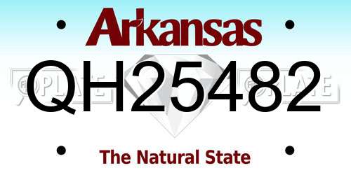 QH25482 Arkansas License Plate