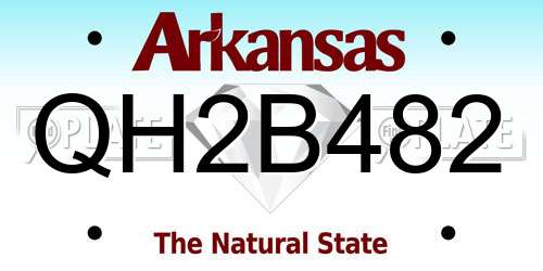 QH2B482 Arkansas License Plate