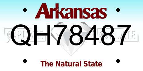 QH78487 Arkansas License Plate