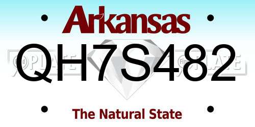 QH7S482 Arkansas License Plate