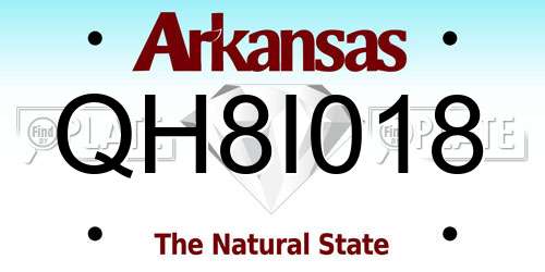 QH8I018 Arkansas License Plate