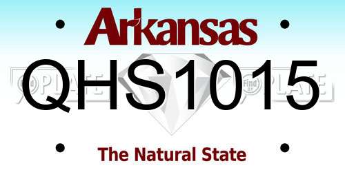 QHS1015 Arkansas License Plate