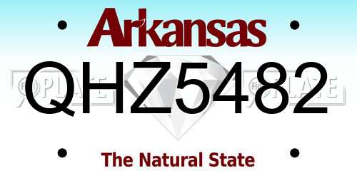 QHZ5482 Arkansas License Plate