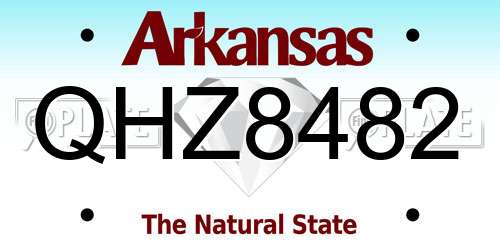 QHZ8482 Arkansas License Plate