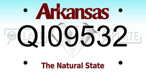 QI09532 Arkansas License Plate