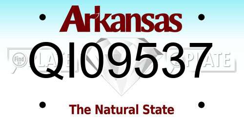 QI09537 Arkansas License Plate