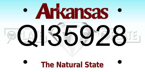 QI35928 Arkansas License Plate