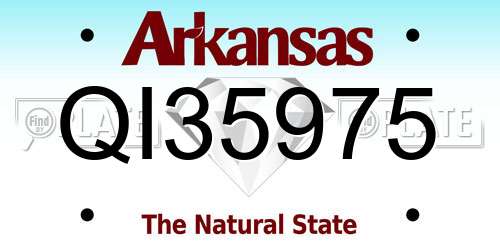 QI35975 Arkansas License Plate