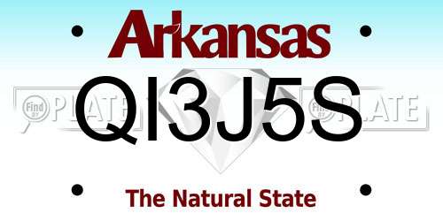 QI3J5S Arkansas License Plate