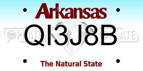 QI3J8B Arkansas License Plate