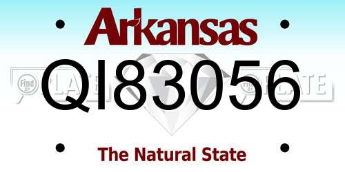QI83056 Arkansas License Plate