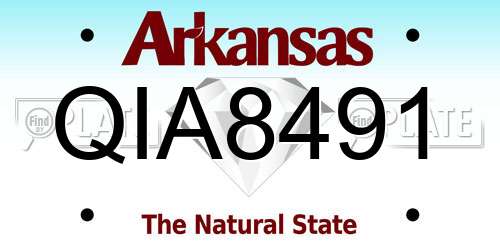 QIA8491 Arkansas License Plate