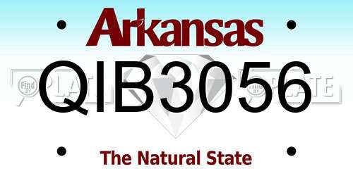 QIB3056 Arkansas License Plate