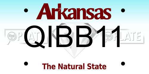QIBB11 Arkansas License Plate