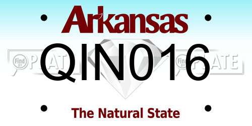 QIN016 Arkansas License Plate