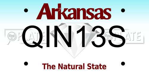 QIN13S Arkansas License Plate
