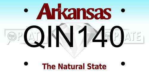 QIN140 Arkansas License Plate