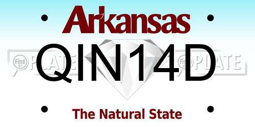 QIN14D Arkansas License Plate