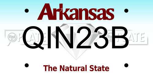 QIN23B Arkansas License Plate