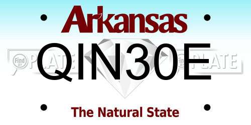QIN30E Arkansas License Plate