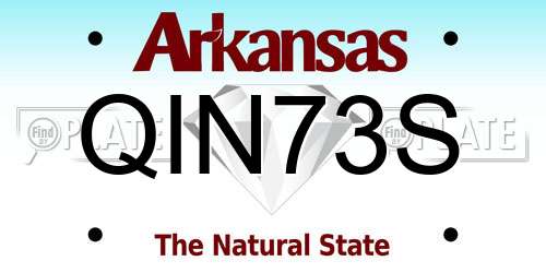 QIN73S Arkansas License Plate