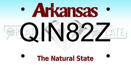 QIN82Z Arkansas License Plate