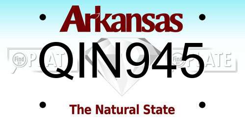 QIN945 Arkansas License Plate