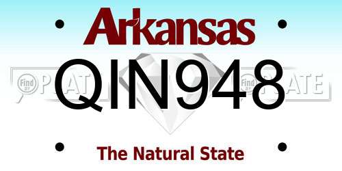 QIN948 Arkansas License Plate